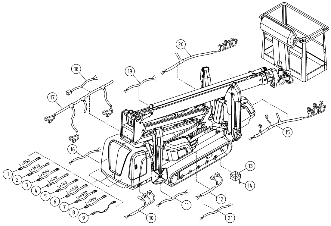 DINO 220XTCII CHASSIS, ELECTRIC HARNESS