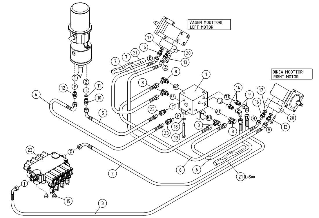 DINO 160XTII HYDRAULICS,  DRIVE MECHANISM