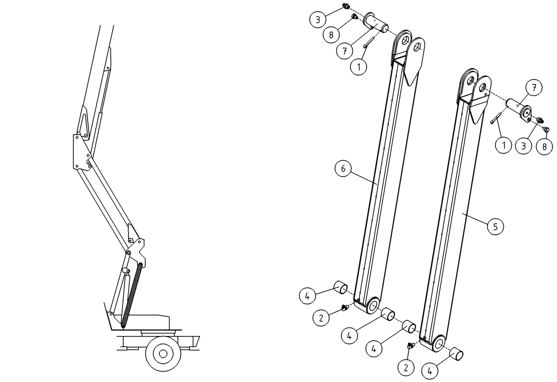 DINO 180XT SUPPORTING ARM NR 1