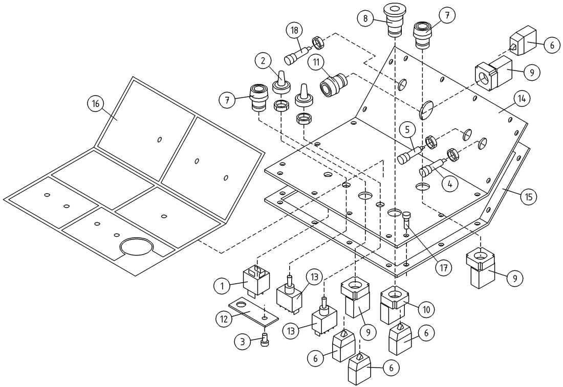 DINO 210XTBII COVER FOR PLATFORM CONTROL PANEL