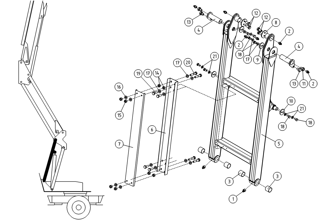 DINO 260XTD SUPPORTING ARM NR 2