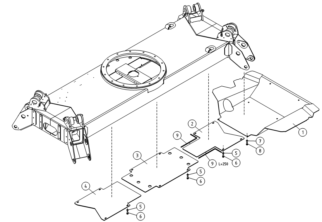 DINO 185XTCII CHASSIS, BOTTOM PLATES