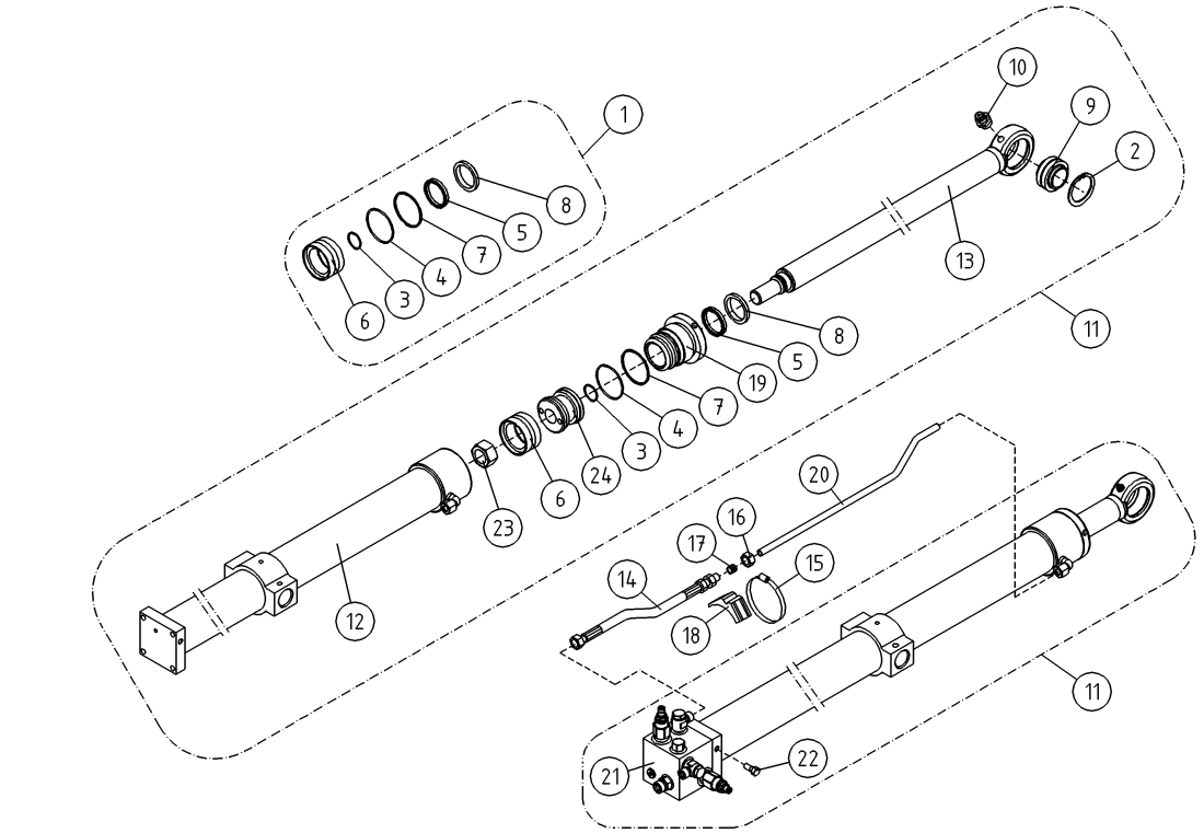 DINO 205RXT TELESCOPE CYLINDER