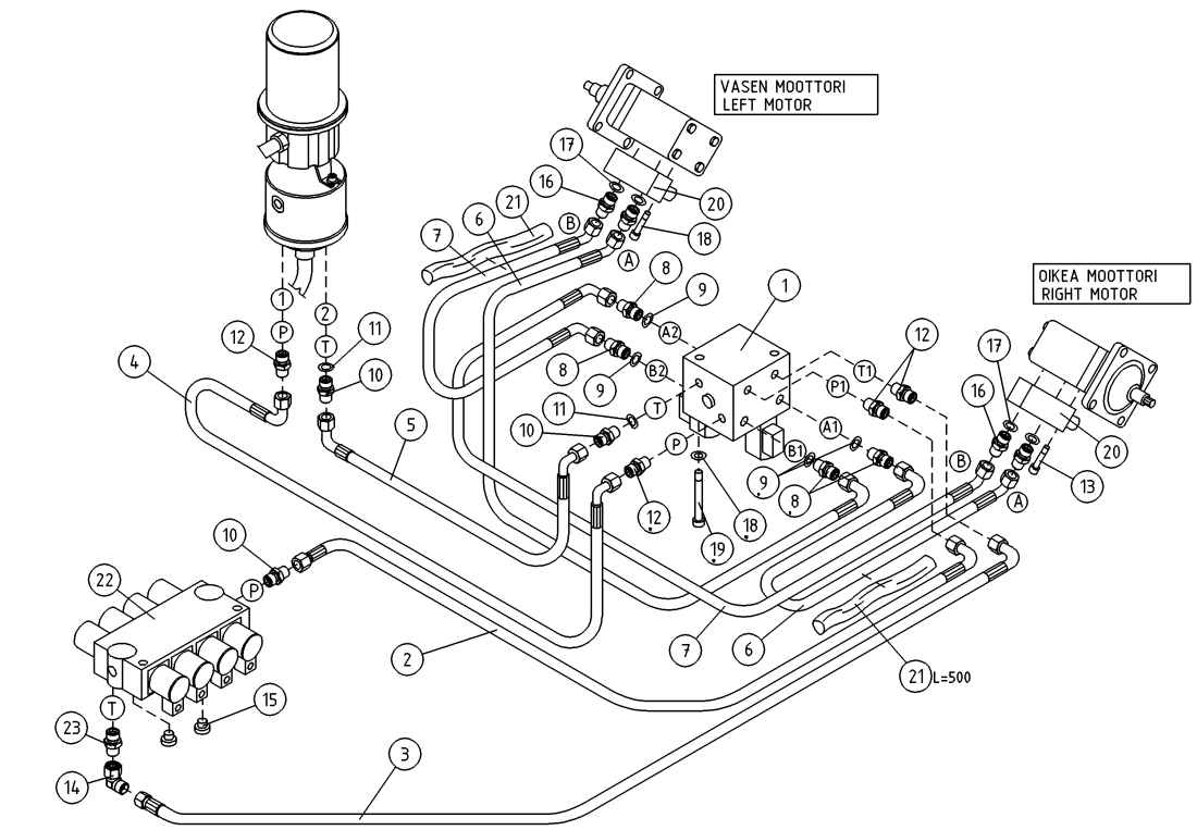 DINO 120T HYDRAULICS,  DRIVE MECHANISM