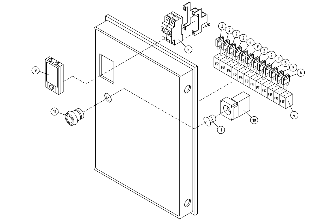 DINO 205RXT LOWER CONTROL BOX COVER