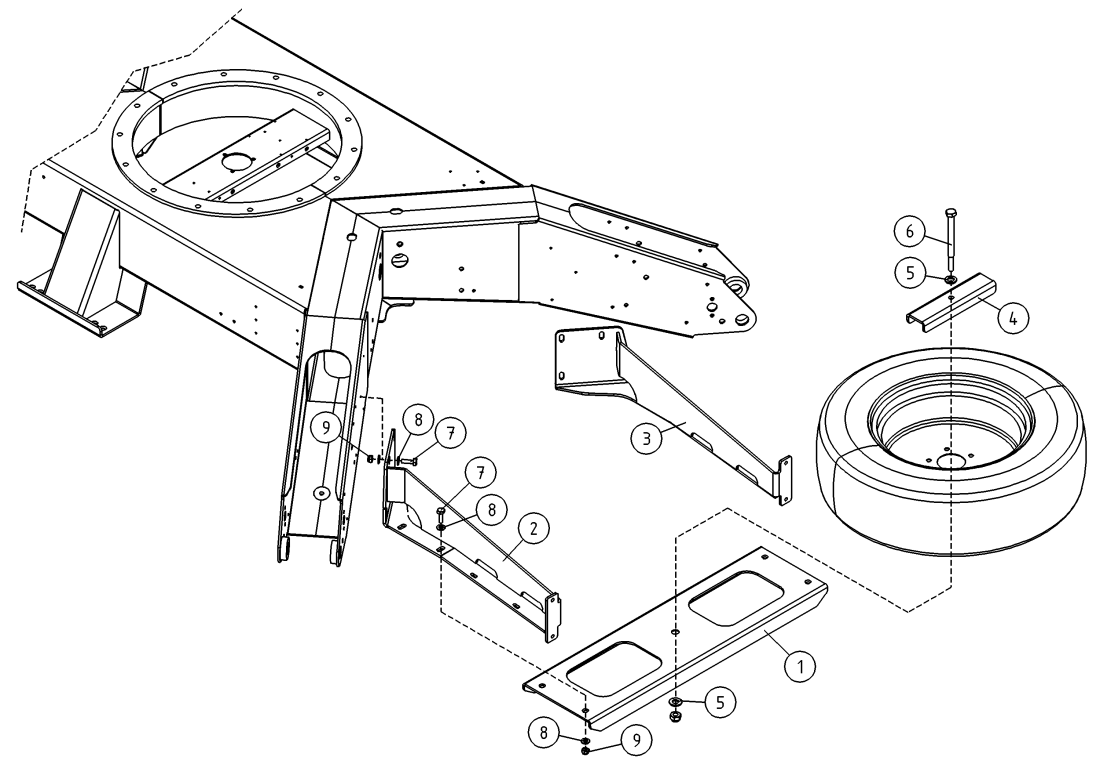 DINO 160XTII SPARE WHEEL HOLDER, OPTION