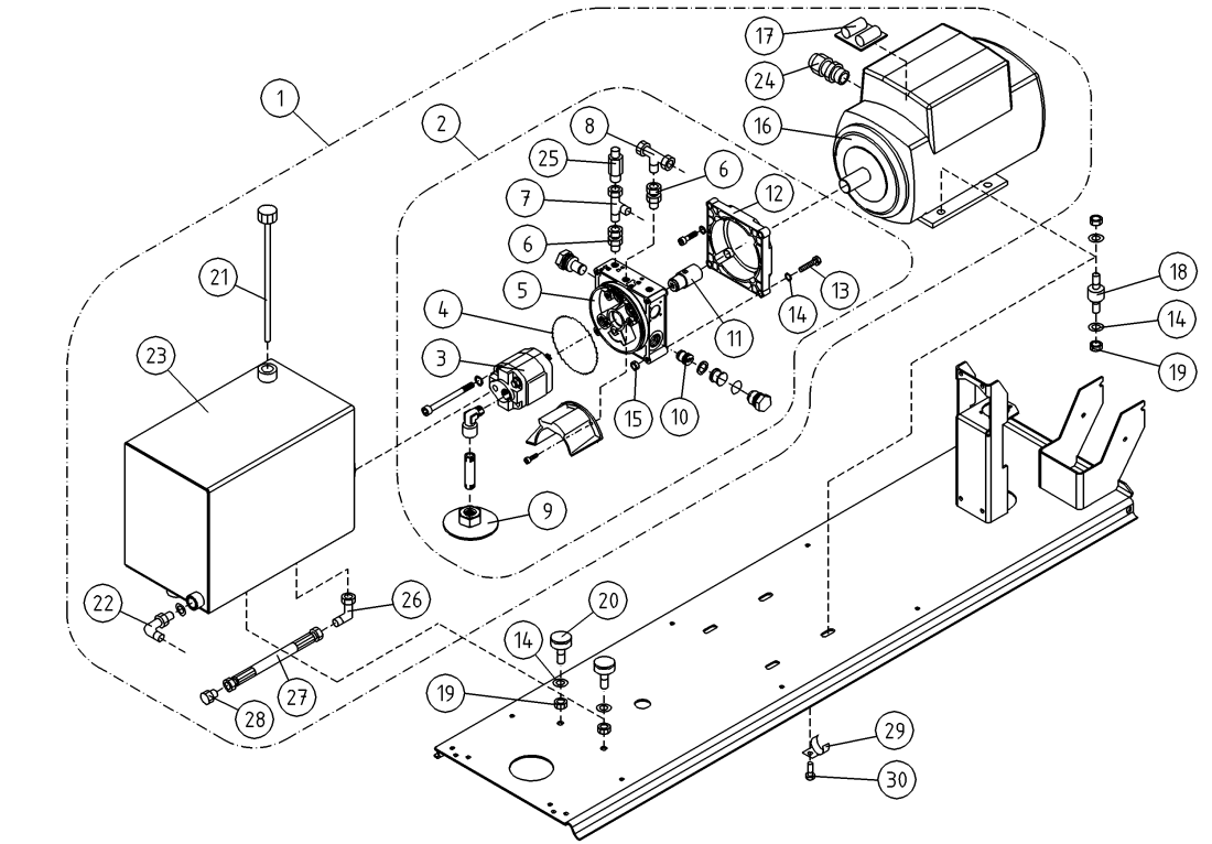 DINO 120TN HYDRAULIC PUMP AND ELECTRIC MOTOR