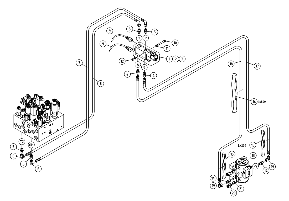 DINO 220XTCII HYDRAULICS, PLATFORM ROTATION