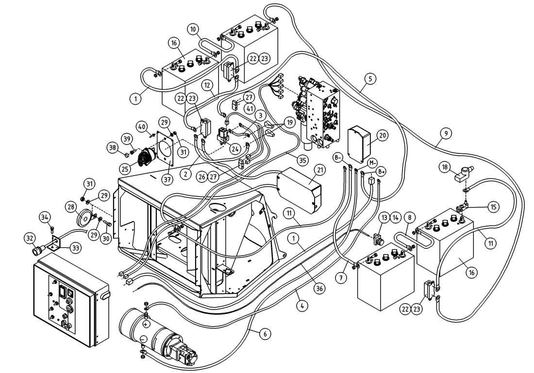 DINO 160XTBII WIREHARNESS + BATTERY