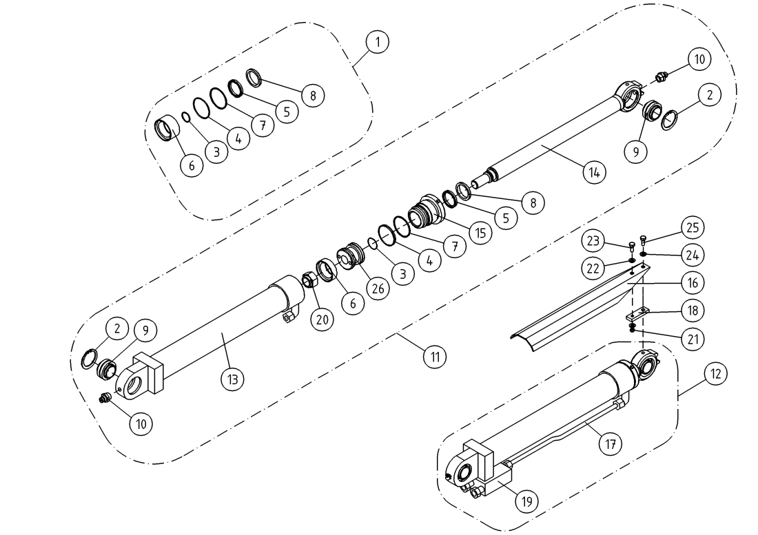 DINO 230T OUTRIGGER CYLINDER