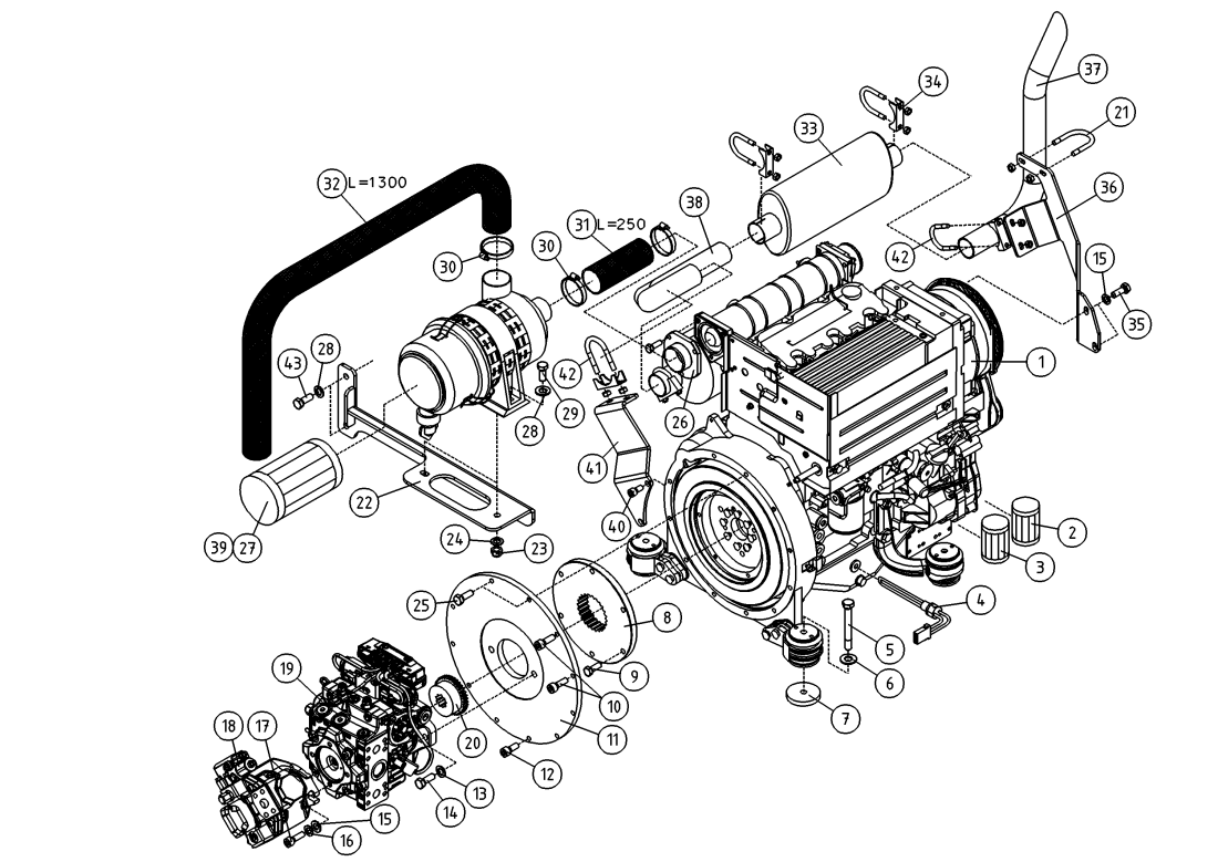 DINO 185XTS ENGINE ACCESSORIES