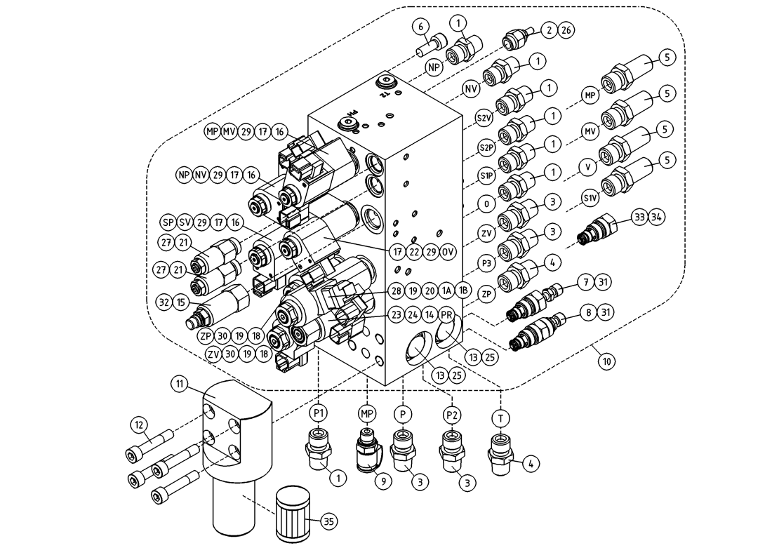 DINO 180XT VALVEBLOCK