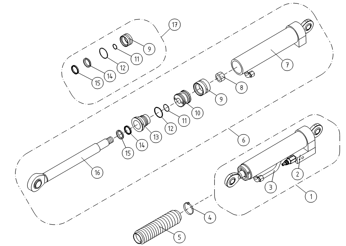 DINO 120TN SLAVE CYLINDER