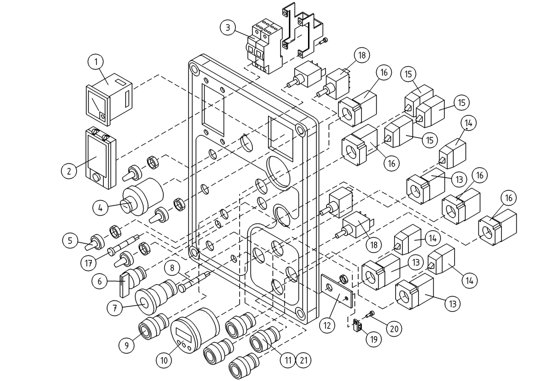 DINO 180TB LOWER CONTROL PANEL