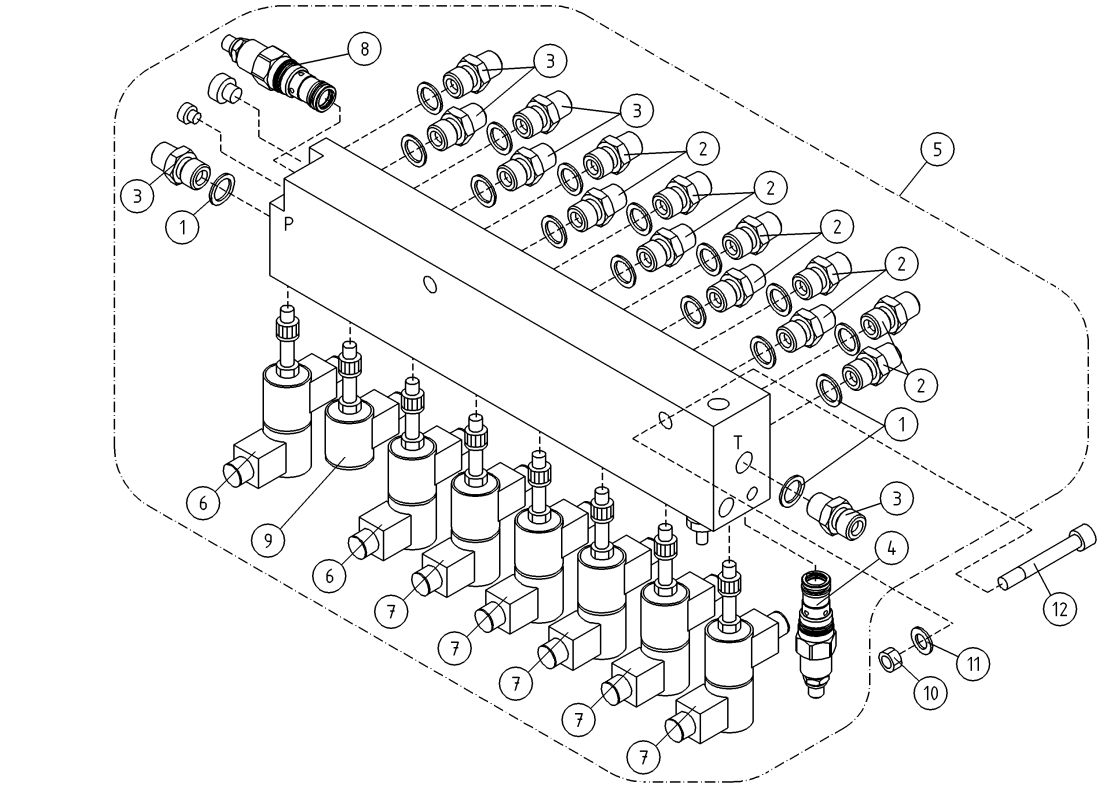 DINO 230T MAGNET VALVES, OUTRIGGER