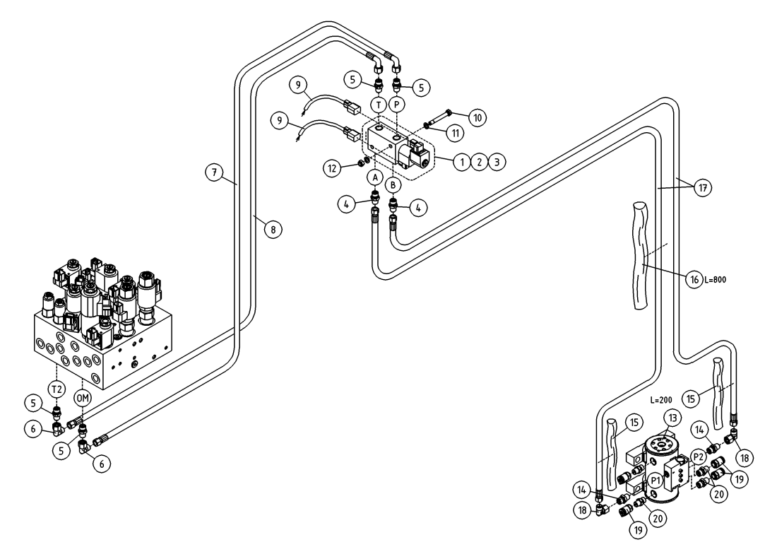 DINO 185XTCII HYDRAULICS, PLATFORM ROTATION