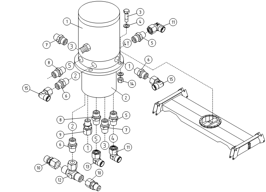 DINO 205RXT HYDRAULICS, ROTATING ADAPTER