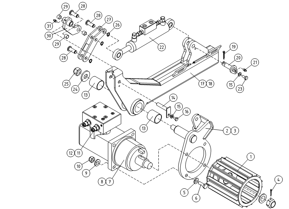 DINO 160XTII OPTION, HYDRAULICS,  DRIVE MECHANISM