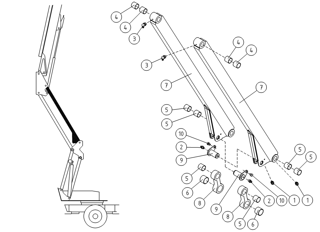 DINO 265RXT SUPPORTING ARM NR 4