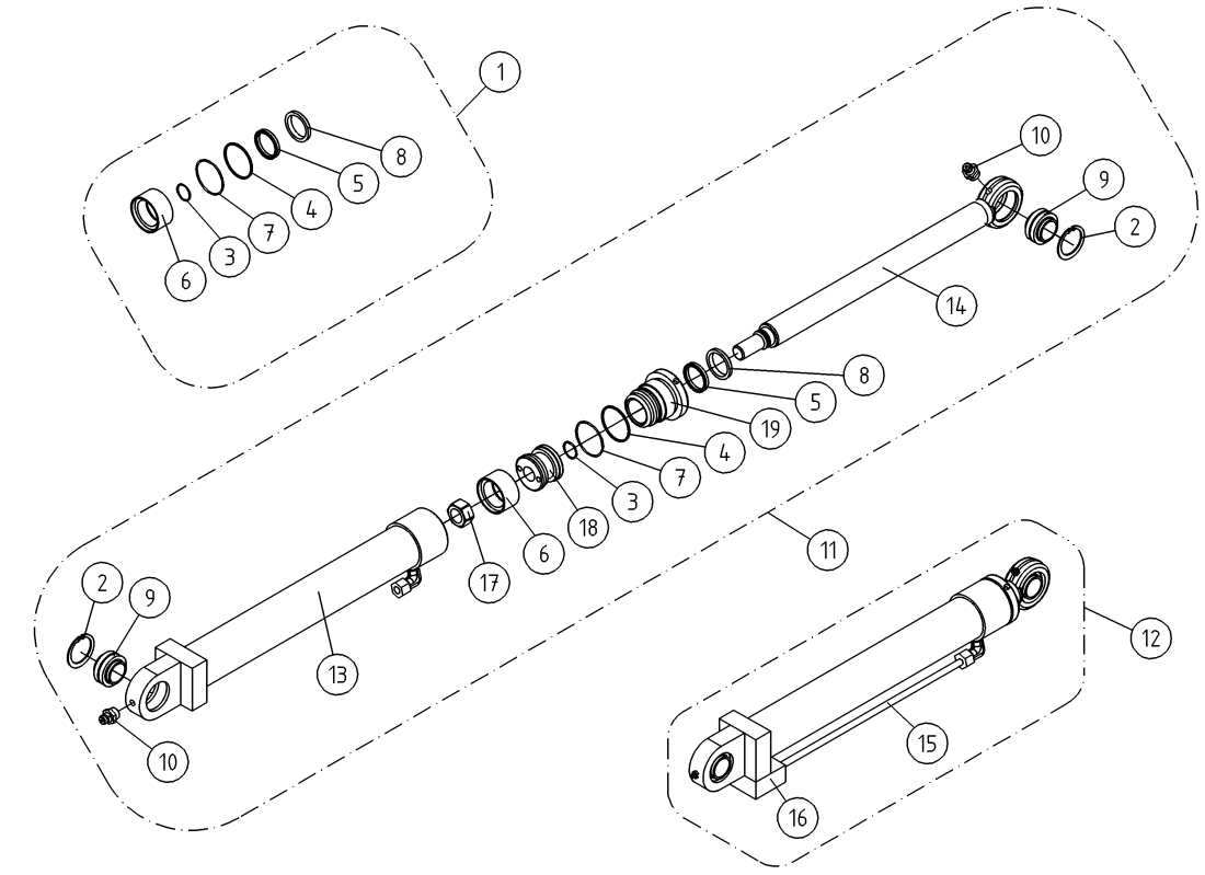 DINO 220XTCII ARTICULAT. ARM CYLINDER