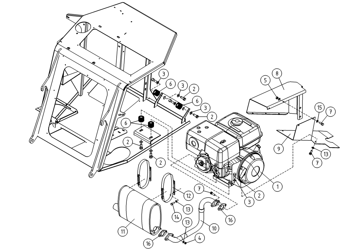 DINO 260XTD AGGREGATE+MUFFLER, HONDA