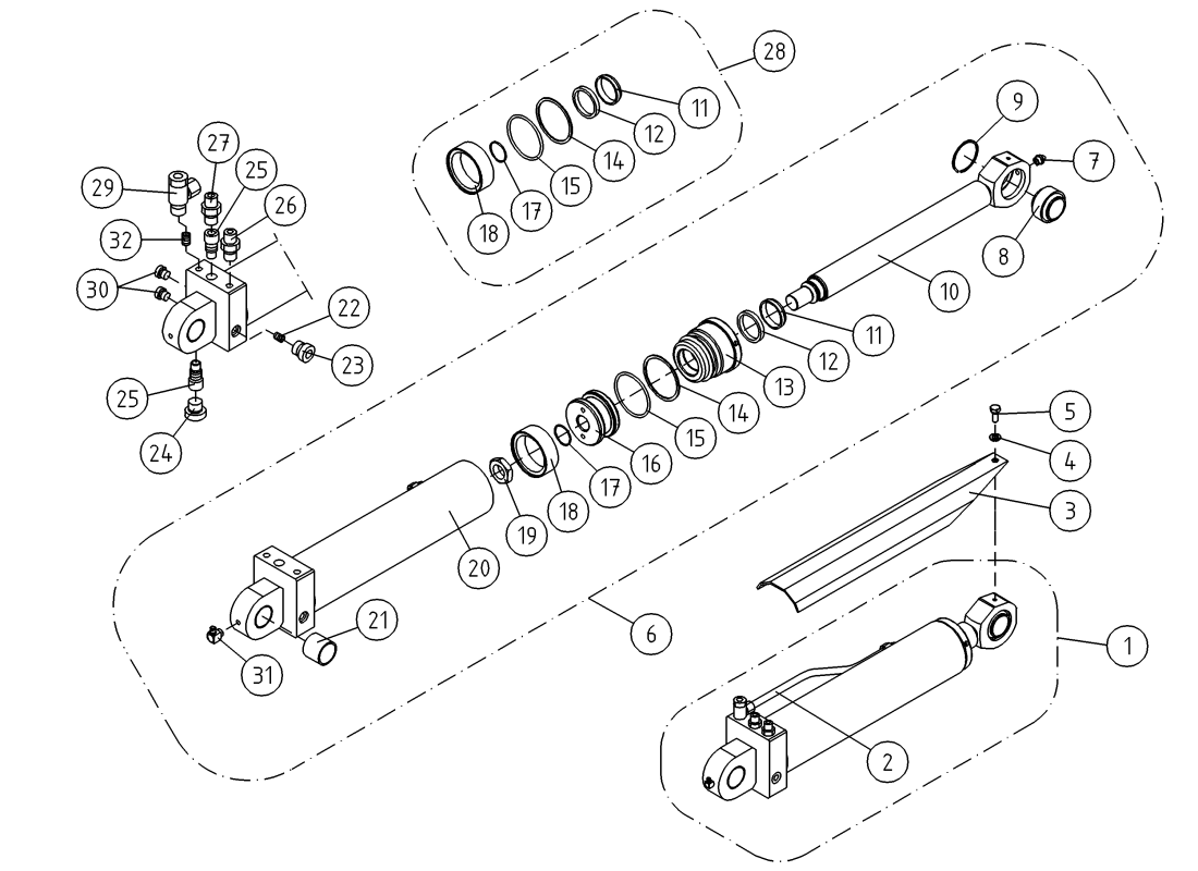 DINO 220XTCII OUTRIGGER CYLINDER