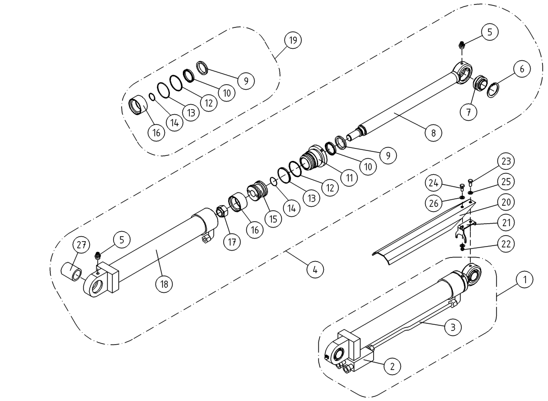 DINO 120TN OUTRIGGER CYLINDER