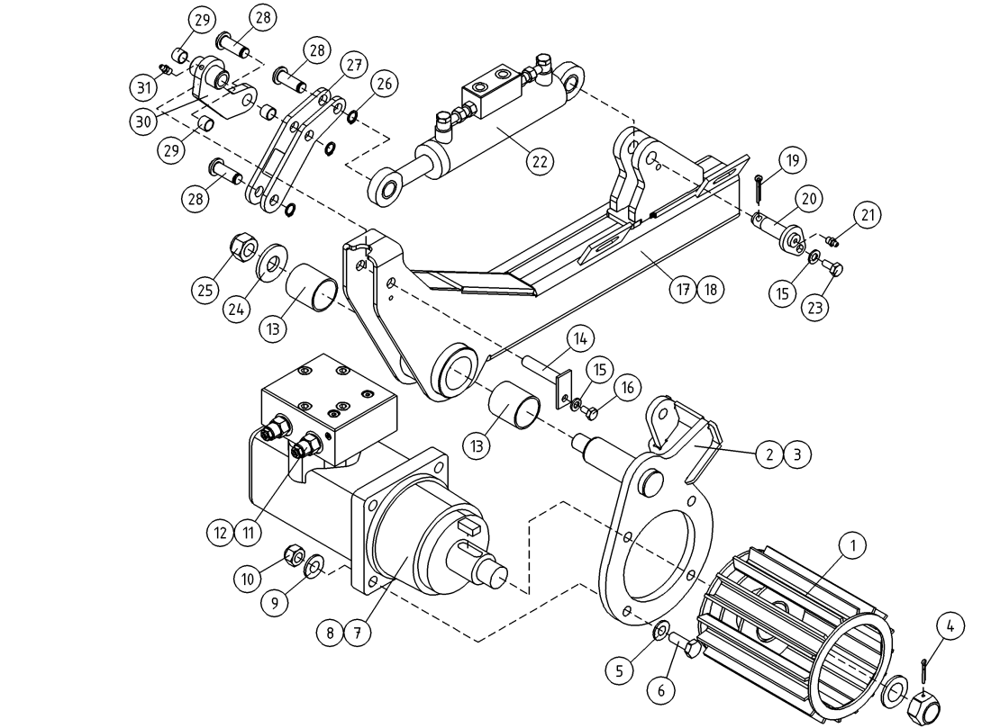 DINO 180XTBII OPTION, HYDRAULICS,  DRIVE MECHANISM