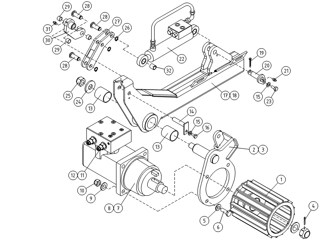 DINO 180XTB OPTION, HYDRAULICS,  DRIVE MECHANISM