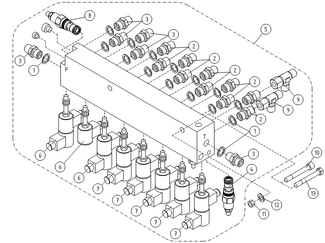 DINO 160XTII OPTION, MAGNET VALVES, OUTRIGGER