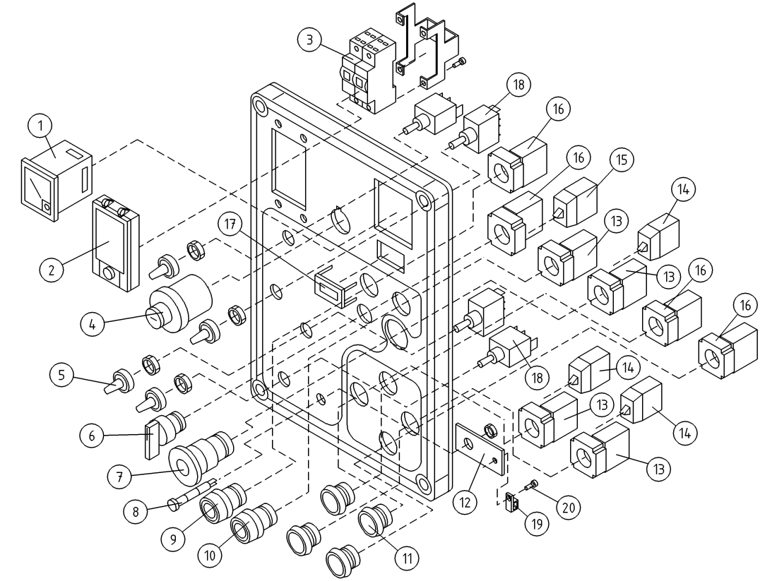 DINO 120TN LOWER CONTROL PANEL