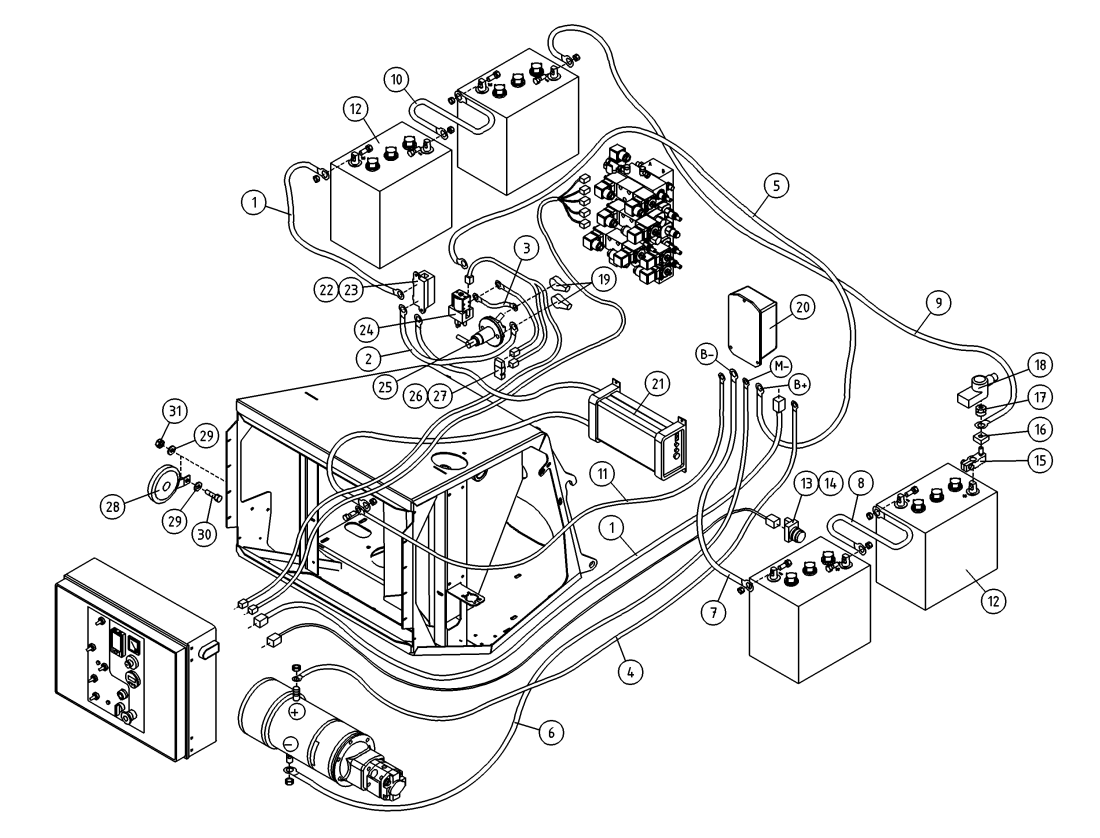 DINO 210XTB WIREHARNESS + BATTERY