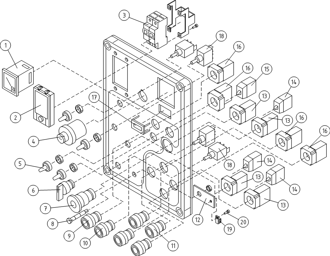 DINO 120T LOWER CONTROL PANEL